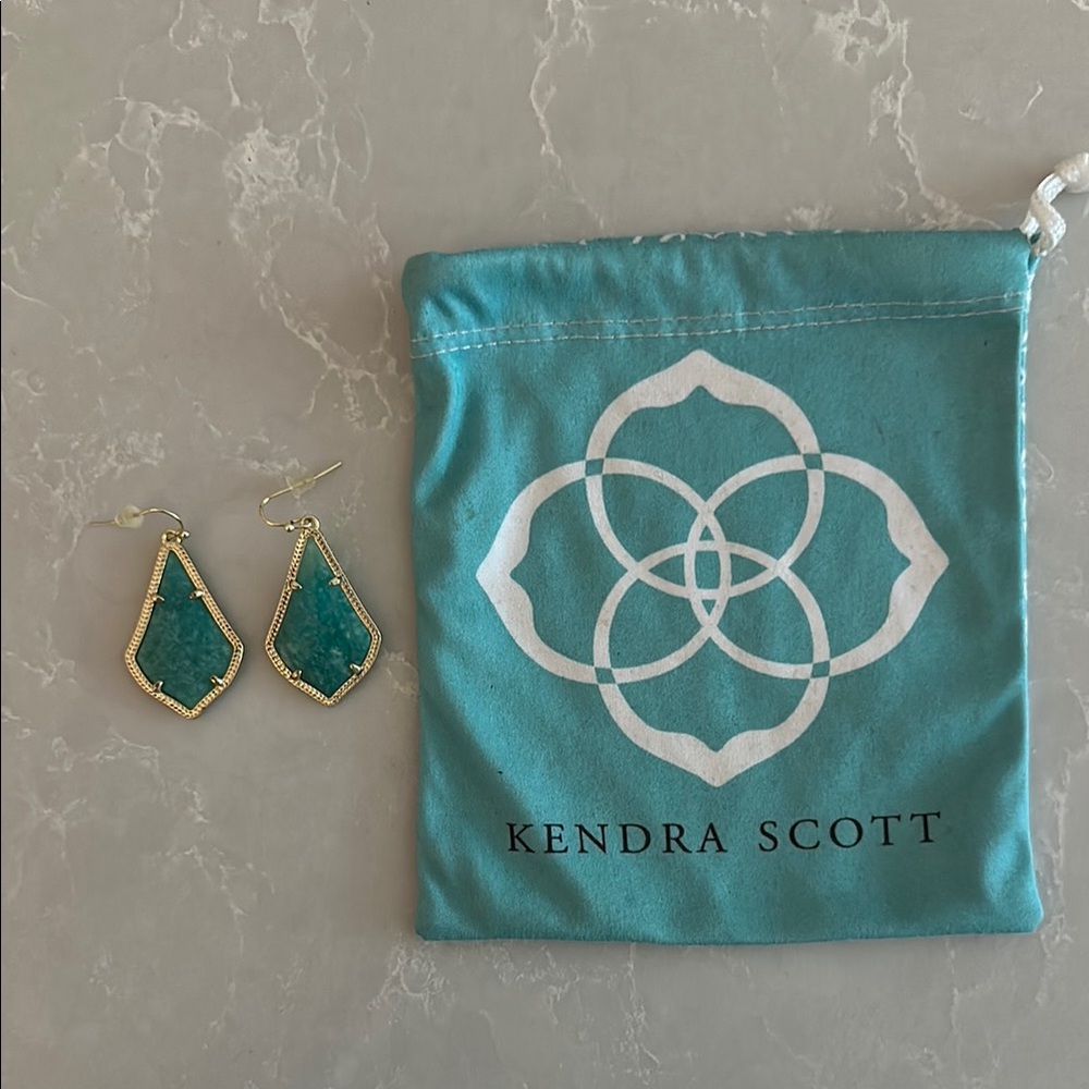 Kendra Scott Teal Earrings with Pouch